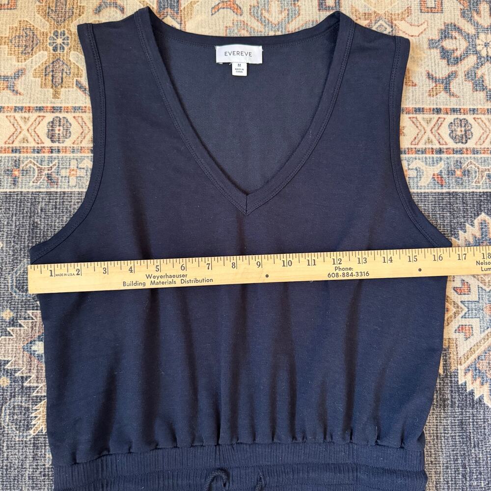 EVEREVE Kiara Midi Drawstring Waist Navy Blue Dress Size Medium - Picture 10 of 10